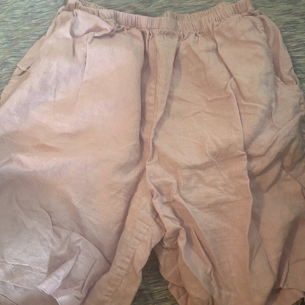 flax linen shorts | 1x | like new